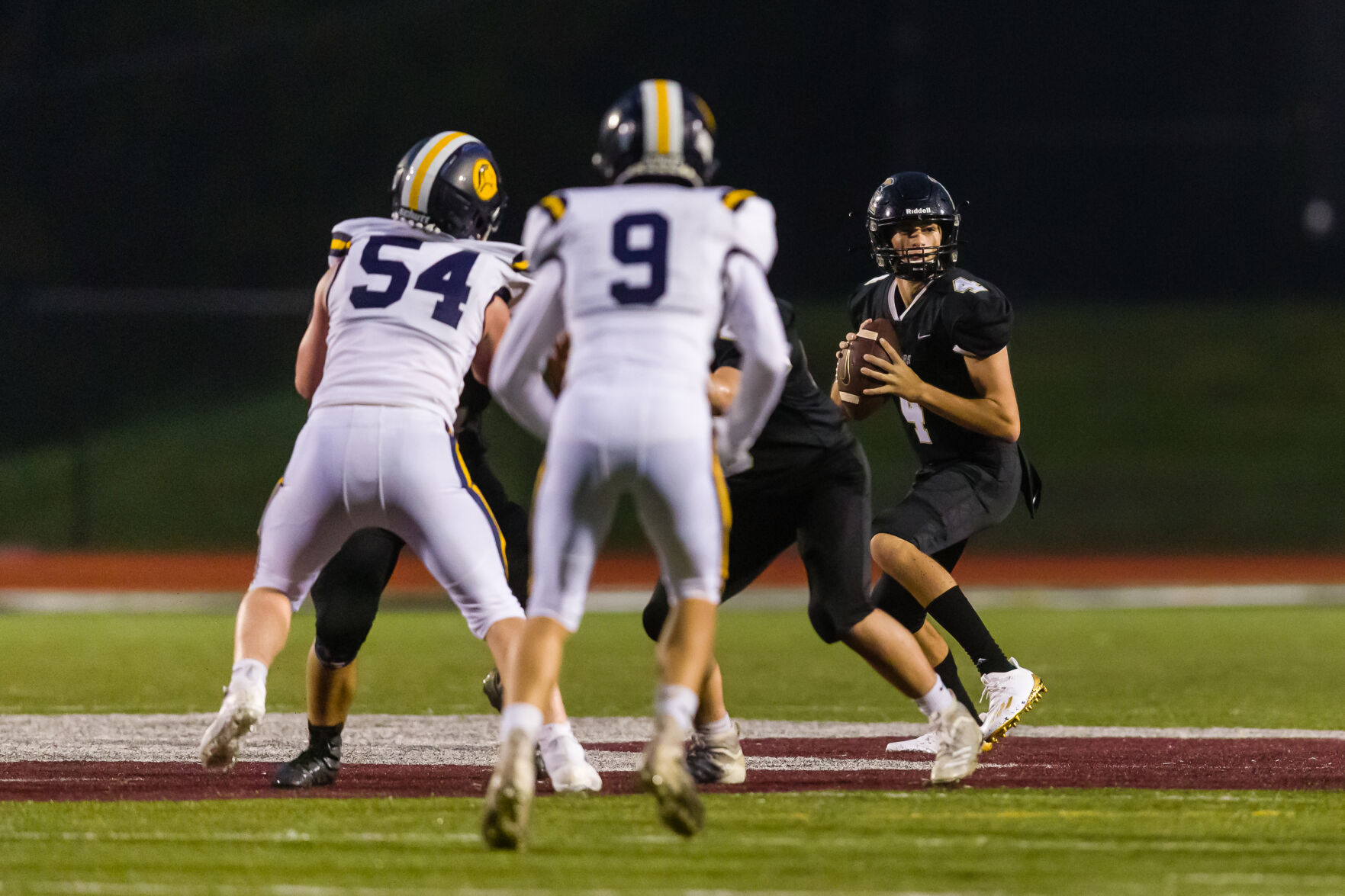 The Cabarrus Warriors (Cannon School / Concord First Assembly) defeat the North Raleigh Christian Academy Knights 21-14 on Friday Night.